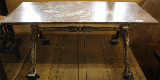 Marble top gilt coffee table